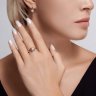 Серьги из золочёного серебра с фианитами (Арт.93-120-01827-1)