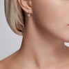 Серьги из золочёного серебра с фианитами «Сияние грации» SOKOLOV (арт.93-120-01827-1)