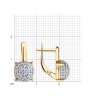 Серьги из золочёного серебра с фианитами (Арт.93-120-01827-1)