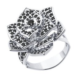 Кольцо из серебра с фианитами (Арт.94-110-02050-1)