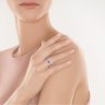 Кольцо из белого золота с бриллиантом и танзанитом (Арт.re30948_ko_ta_wg)