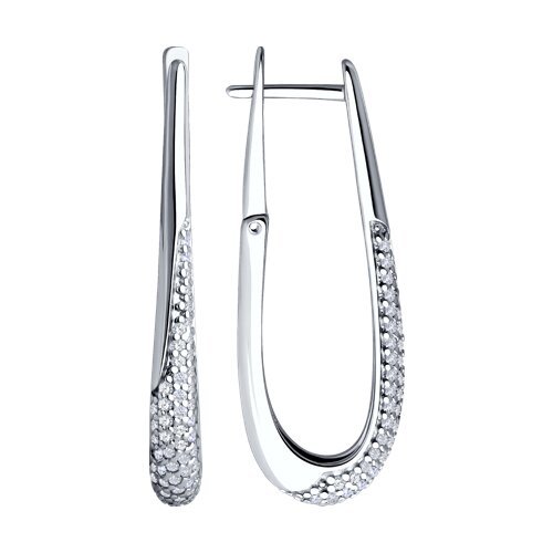 Серьги из серебра с фианитами (Арт.94-120-02068-1)