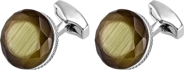 Запонки из ювелирного сплава с стеклом (Арт.cl1523)