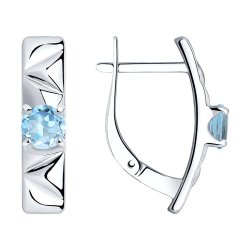Серьги из серебра с топазами (Арт.94-320-00793-1)