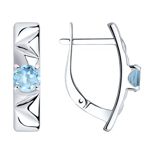 Серьги из серебра с топазами (Арт.94-320-00793-1)