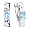 Серьги из серебра с топазами (Арт.94-320-00793-1)
