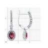 Серьги из белого золота с бриллиантами и рубинами (Арт.4020460-3)