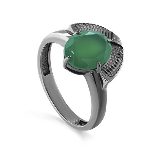 Кольцо серебряное с ониксом «Viridum Grace» Kabarovsky (арт.11-324-1989)