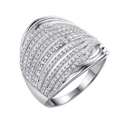 Кольцо из серебра с фианитом (Арт.sl-r00957-x-w-x-x-w)