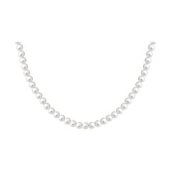 Колье из серебра с синтетическим жемчугом (Арт.94071258)