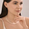 Колье из серебра с синтетическим жемчугом (Арт.94071258)