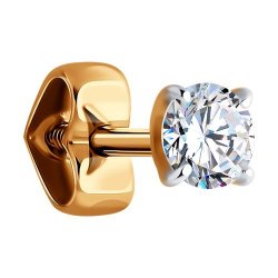Серьга из золота с фианитом (Арт.51-127-02025-1)