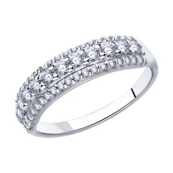 Кольцо из серебра с фианитами (Арт.94-110-01644-1)
