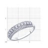 Кольцо из серебра с фианитами (Арт.94-110-01644-1)