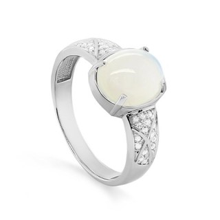 Кольцо золото с бриллиантами и лунным камнем «Bloom Light» Kabarovsky (арт.11-11695-9000)