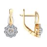 Серьги из комбинированного золота с бриллиантами (Арт.51-220-02040-1)