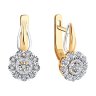 Серьги из комбинированного золота с бриллиантами (Арт.51-220-02040-1)