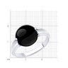 Кольцо из серебра с агатом (Арт.94-310-00896-1)