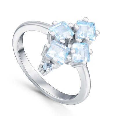 Кольцо Серебряные крылья (Арт.21knys1593-155_topaz_30)