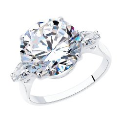 Кольцо из серебра с фианитами (Арт.94012076)