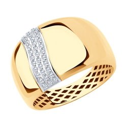 Кольцо из золота с фианитами (Арт.018619)
