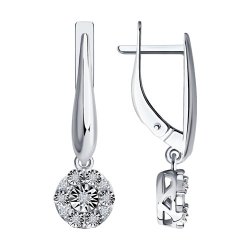 Серьги из белого золота с бриллиантами (Арт.52-221-01315-1)