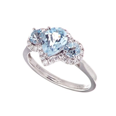 Кольцо из белого золота с топазами «Северное Сердце» La Nordica (арт.8031413)