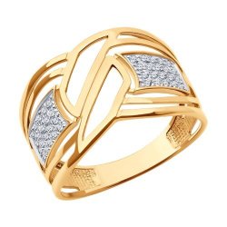Кольцо из золота с фианитами (Арт.019331)
