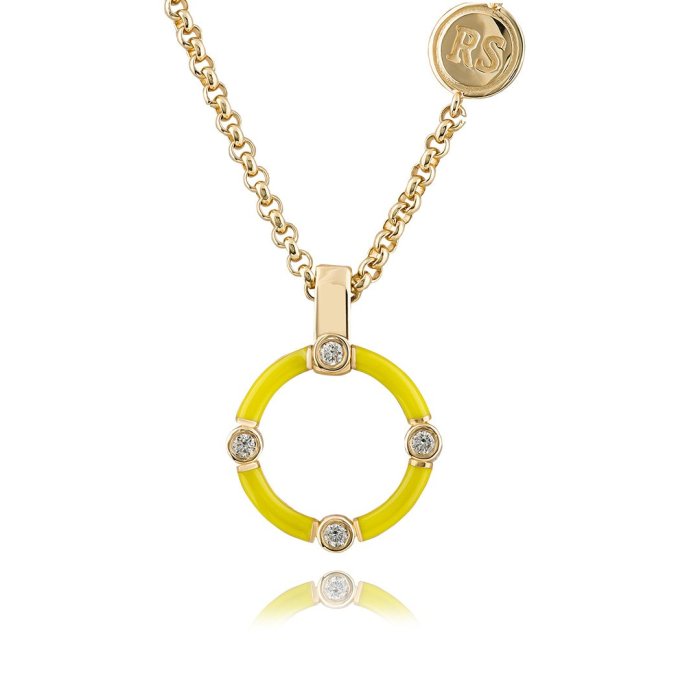 Ожерелье из золота с бриллиантом Русские Самоцветы (Арт.95685)