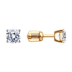 Серьги из золота с фианитами (Арт.0200124)