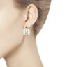 Серьги из золота с бриллиантами и керамическими вставками (Арт.6025100)