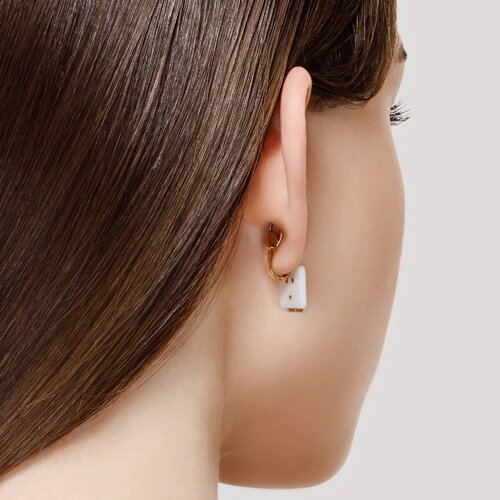 Серьги из золота с бриллиантами и керамическими вставками (Арт.6025100)