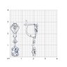 Серьги длинные из серебра с фианитами (Арт.94022407)