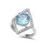 Кольцо Серебряные крылья (Арт.21qsrjk01411-19_topaz_kubcirkonii)