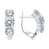 Серьги из серебра с фианитами (Арт.94022963)