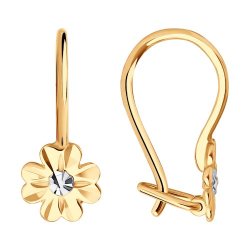 Серьги из золота с алмазной гранью (Арт.027797)