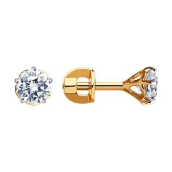 Серьги из золота с фианитами (Арт.029486)