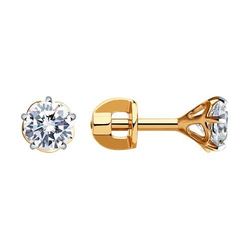 Серьги из золота с фианитами (Арт.029486)