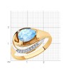 Кольцо золотое с топазом и фианитами «Небесная Капля» Соколов (арт.715239)