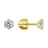 Серьги из желтого золота с фианитами (Арт.026933-2)