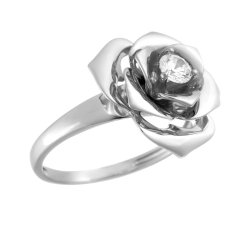 Кольцо из серебра с куб. цирконием (Арт.cz-r01621-x-w-w-x-x)