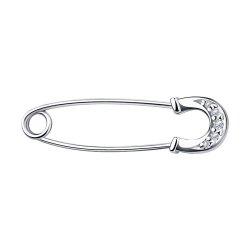 Брошь из серебра с фианитами (Арт.94040093)