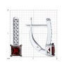 Серьги из серебра с гранатами и фианитами (Арт.92023172)