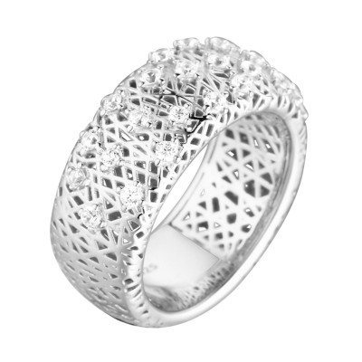 Кольцо серебряное с фианитами «Gaudi Shine» Fresh Jewelry (арт.FA-R02318-X-W-X-X-W)