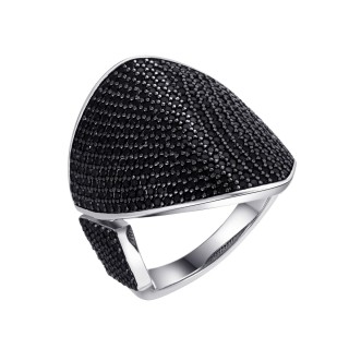 Кольцо из серебра со шпинелью «Caviar Black Wave» Fresh Jewelry (арт.MP-R00979-X-WB-X-X-B)