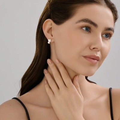Серьги из серебра с эмалью «Мурлыка» Соколов (арт.93022449)