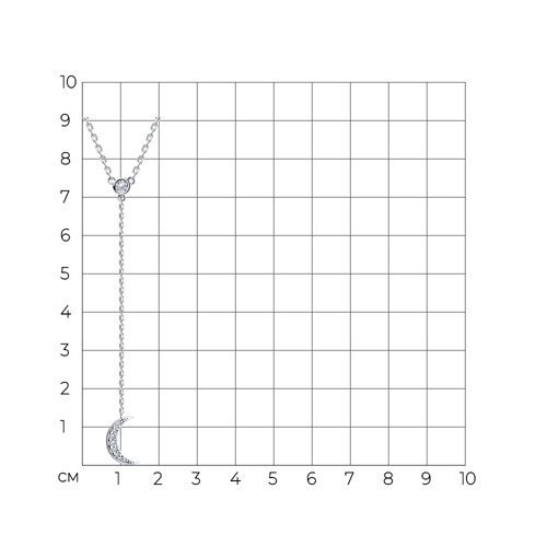 Колье из серебра с фианитами (Арт.94070702)