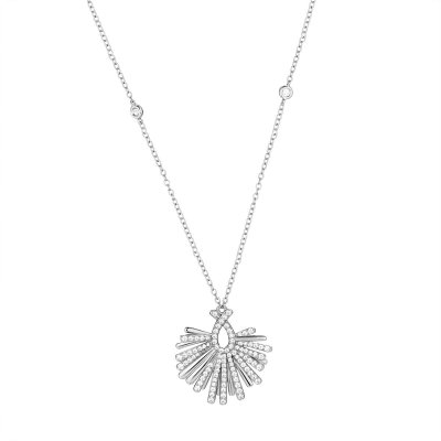 Ожерелье из серебра с фианитом (Арт.sl-n03066-x-w-x-x-w)