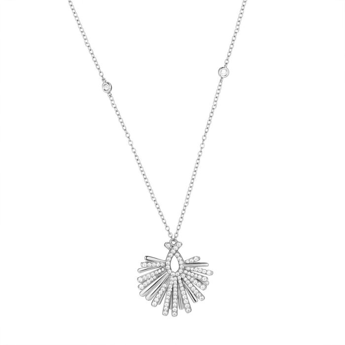 Ожерелье из серебра с фианитом (Арт.sl-n03066-x-w-x-x-w)