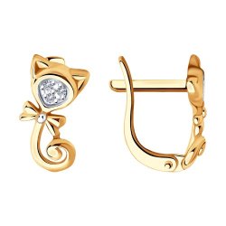 Серьги из золота с бриллиантами (Арт.1021454)